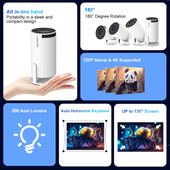 Ultra-Portable 4K Mini Projector