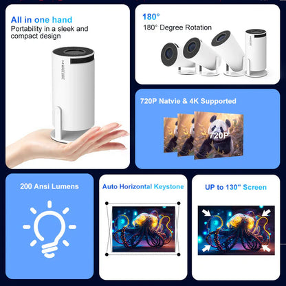 Ultra-Portable 4K Mini Projector