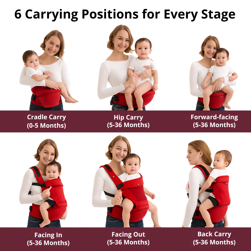 FamEase™ 2-in-1 Ergonomic Hip Seat Baby Carrier